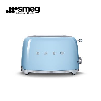 【SMEG】義大利復古美學 2片式烤麵包機-粉藍色_TSF01PBUS