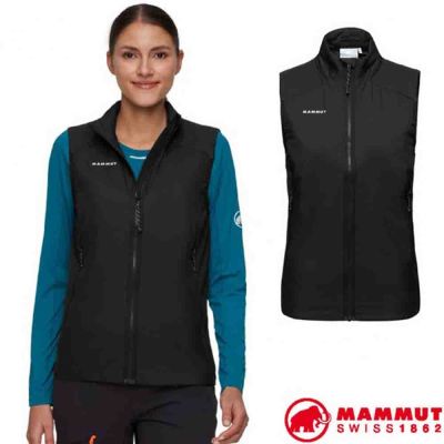 【MAMMUT 長毛象】女 Rime Light IN Hybrid Vest 輕量保暖混合機能背心/極柔輕量.防風防潑水材質/ 1013-03950-0001 黑
