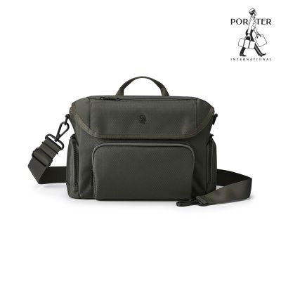 PORTER INTERNATIONAL - 理性秩序MATRIX斜背包(L) - 靜謐灰
