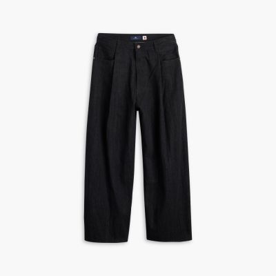 Levi's BLUETAB Wide Pleat Crop 中腰前打折寬鬆牛仔褲/ MOJ日本面料