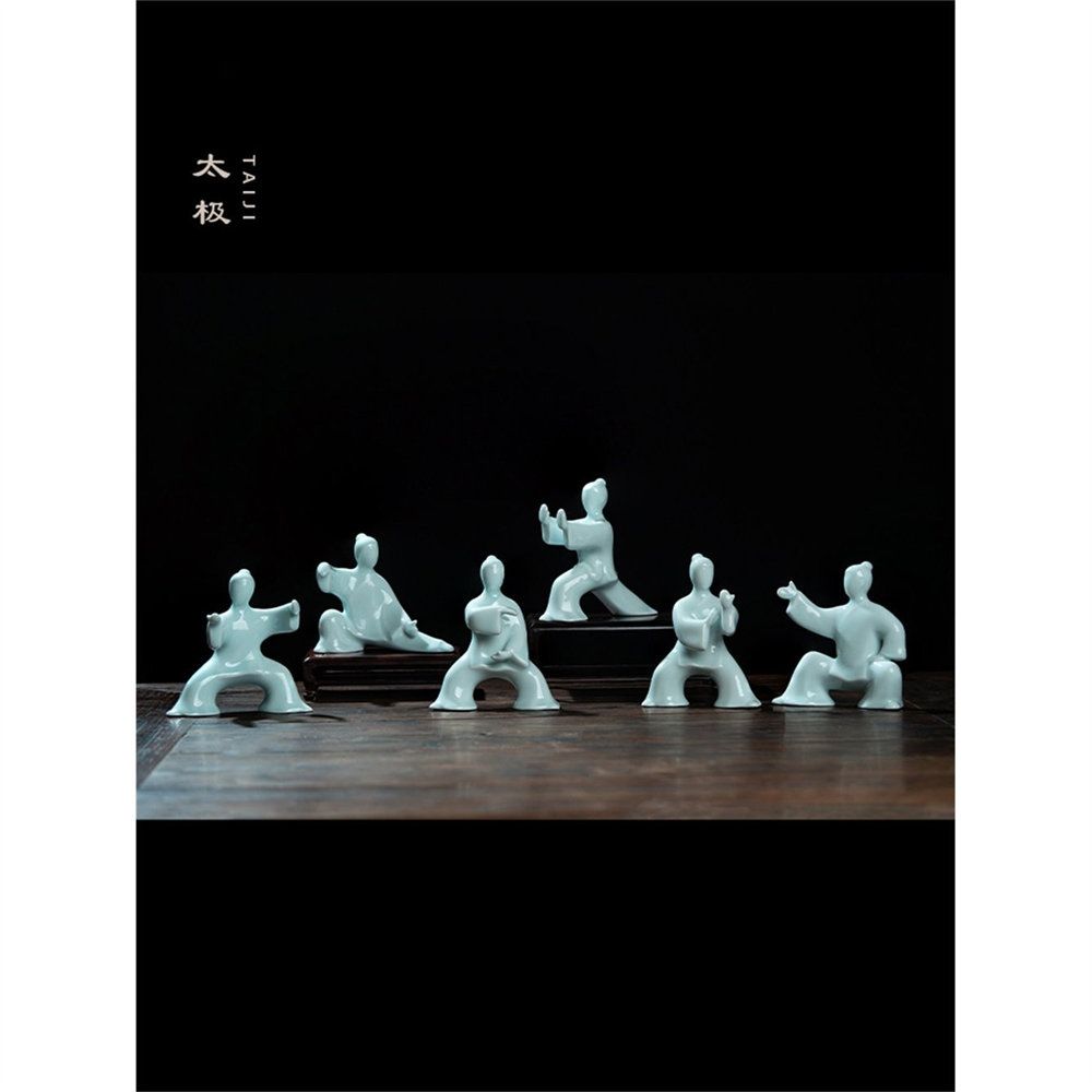新川】太極拳經典六式陶瓷人物套裝成套擺件| 日用雜貨| Yahoo購物中心