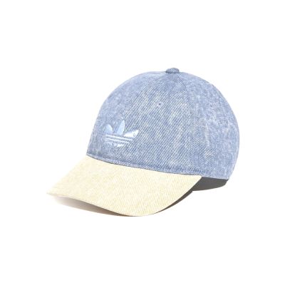 Adidas Denim Cb Cap 藍米色 撞色 丹寧 牛仔 三葉草 遮陽 運動 休閒 棒球帽 帽子 LD6390
