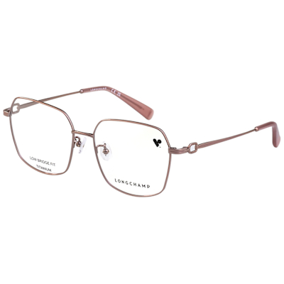 LONGCHAMP 純鈦 光學眼鏡(玫瑰金色)LO2175LB