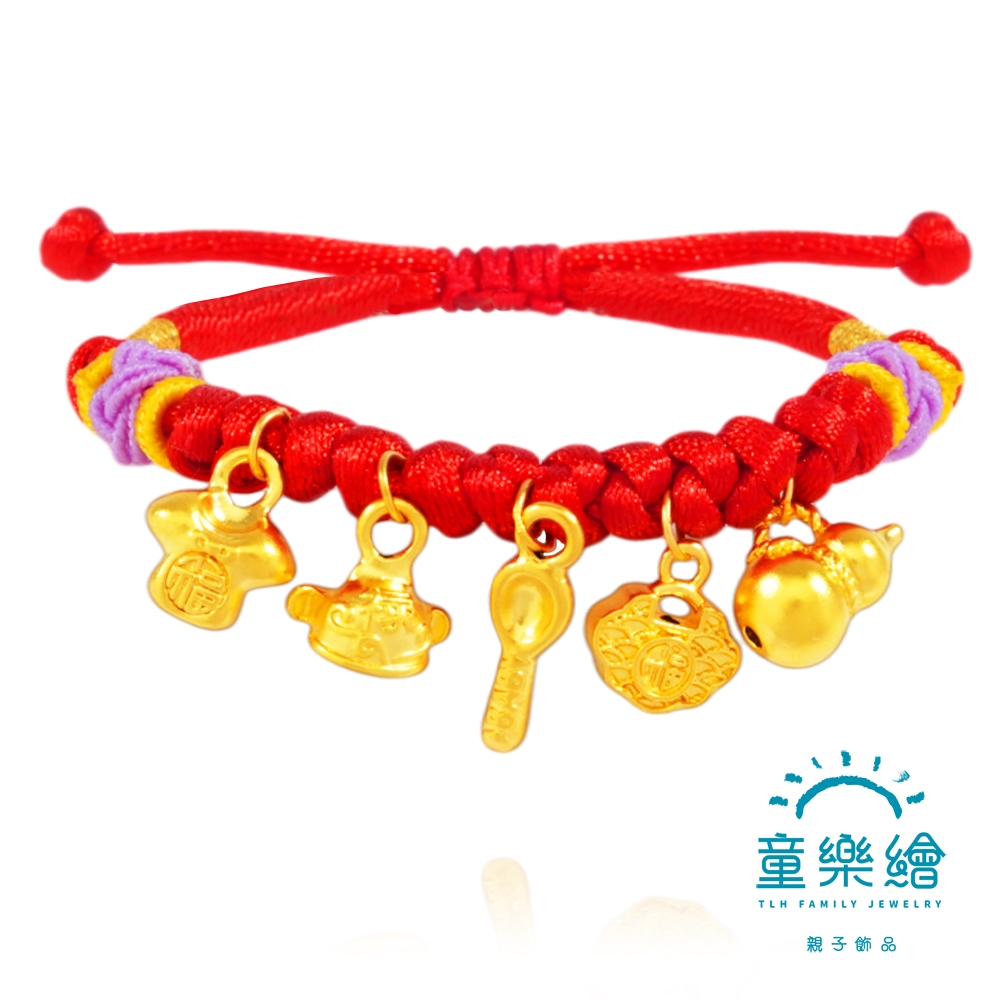童樂繪金飾】福祿衣食無憂兒童黃金紅繩手鍊約重0.27錢±5厘| 童樂繪金飾| Yahoo購物中心