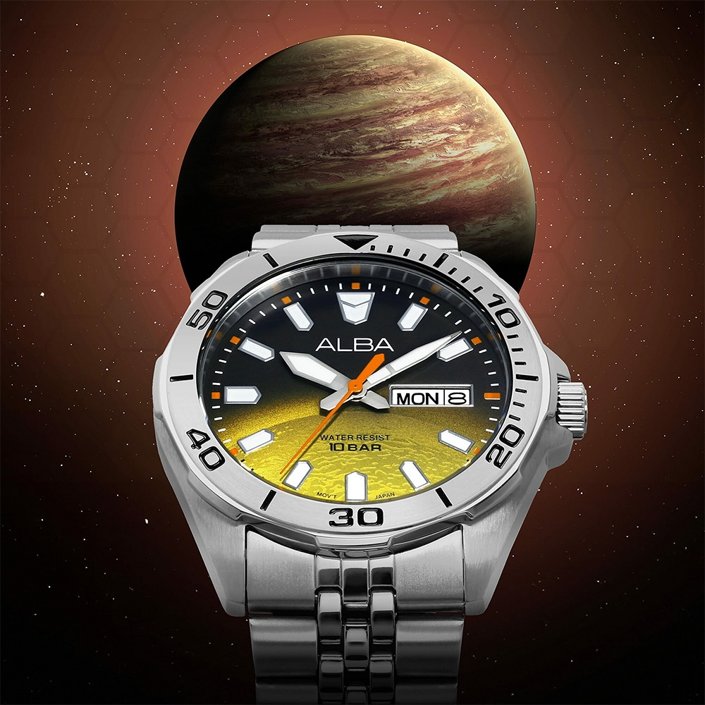 ALBA 雅柏 Planet Series 星系宇航 限量 Jupiter 木星手錶 開學購物季 送禮首選-42mm (AV3583X1/VJ43-X044Y)