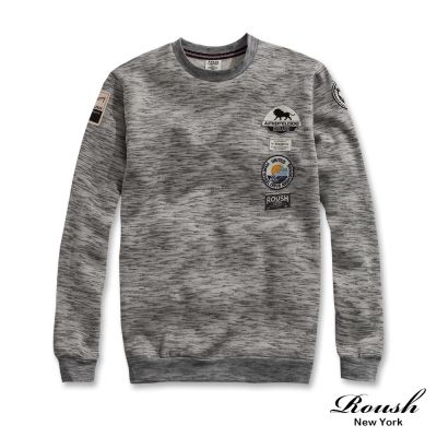 Roush 美式多貼布雲霧刷毛大學Tee(2511509)