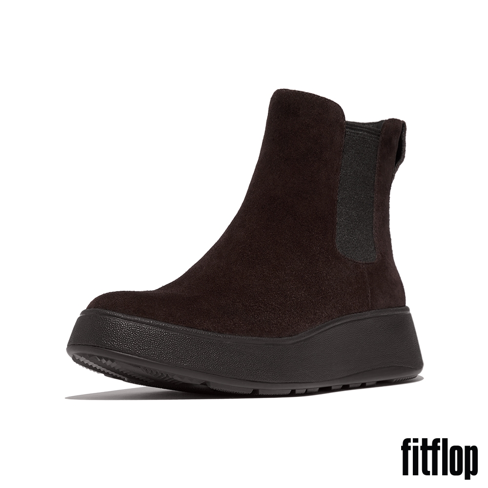 【FitFlop】F-MODE 麂皮厚底切爾西靴-女(巧克力棕) (巧克力棕)