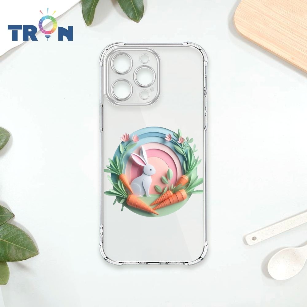 24H快速出貨 TRON 可愛紙雕兔子 四角防摔 軟殼 手機殼