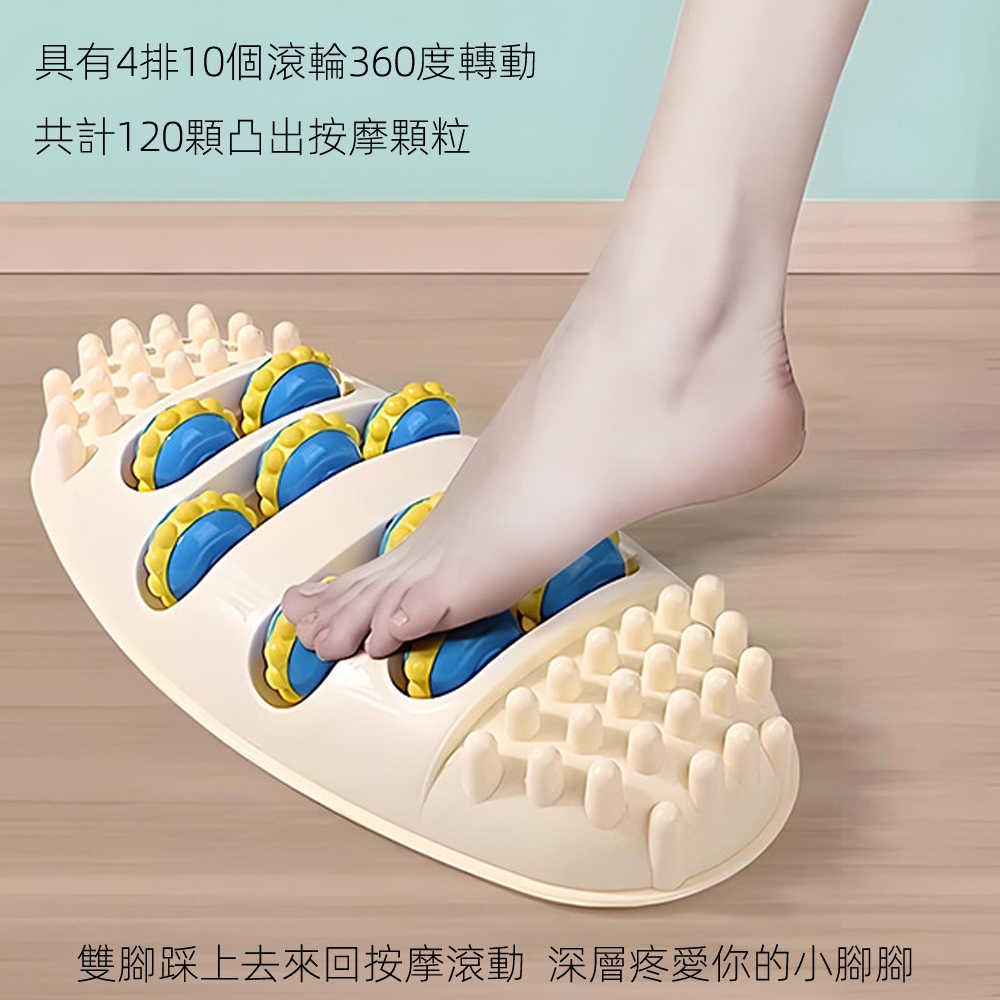 月陽28公分3D立體4排10滾輪120按摩顆粒腳底按摩器穴位滾輪按摩器(FM2813) | 足部美腿機 | Yahoo購物中心