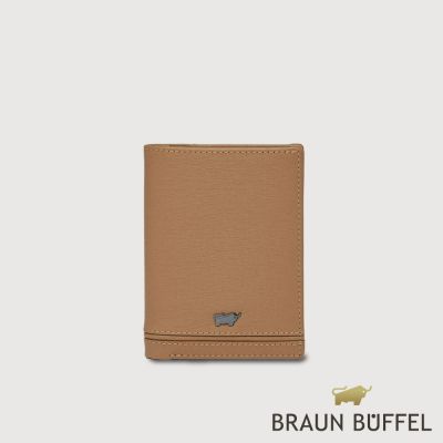 【BRAUN BUFFEL 德國小金牛】台灣總代理 維克多-D 名片夾-淺棕/BF512-141-CS