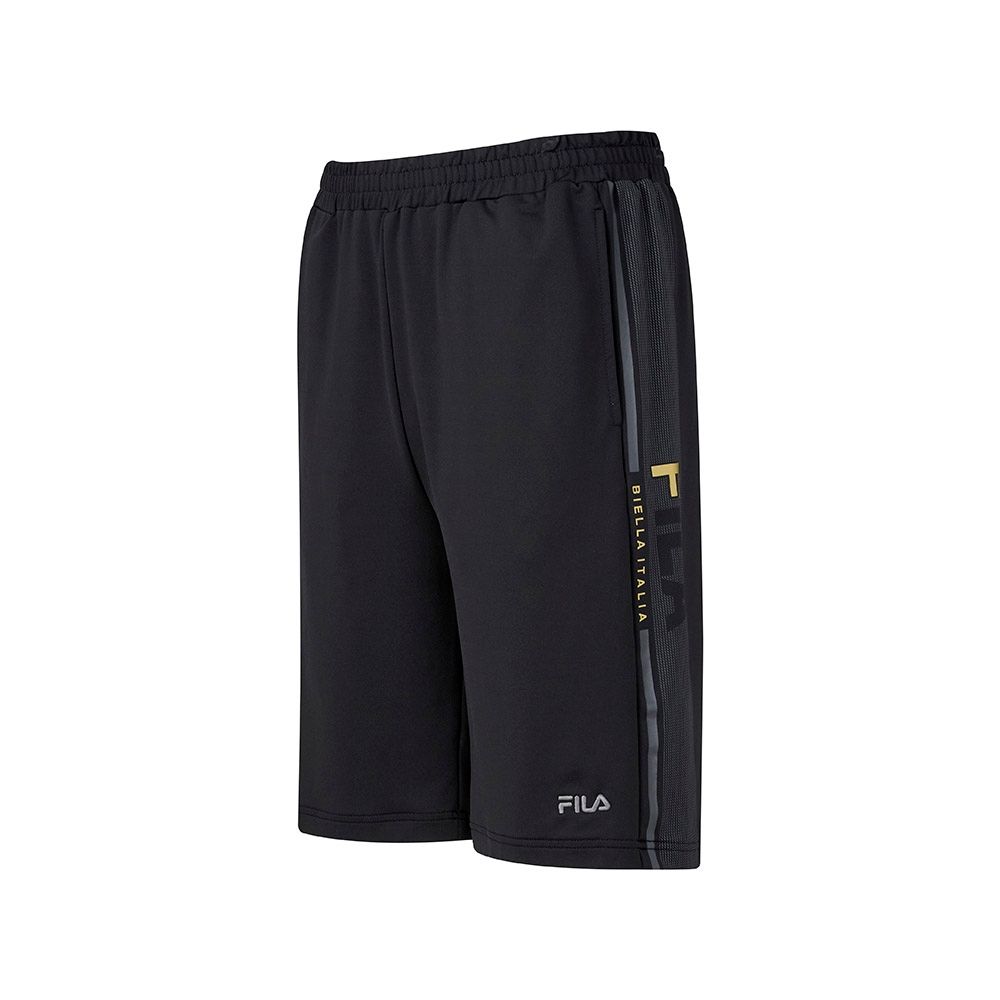 FILA 男針織短褲-黑色 1SHA-1735-BK