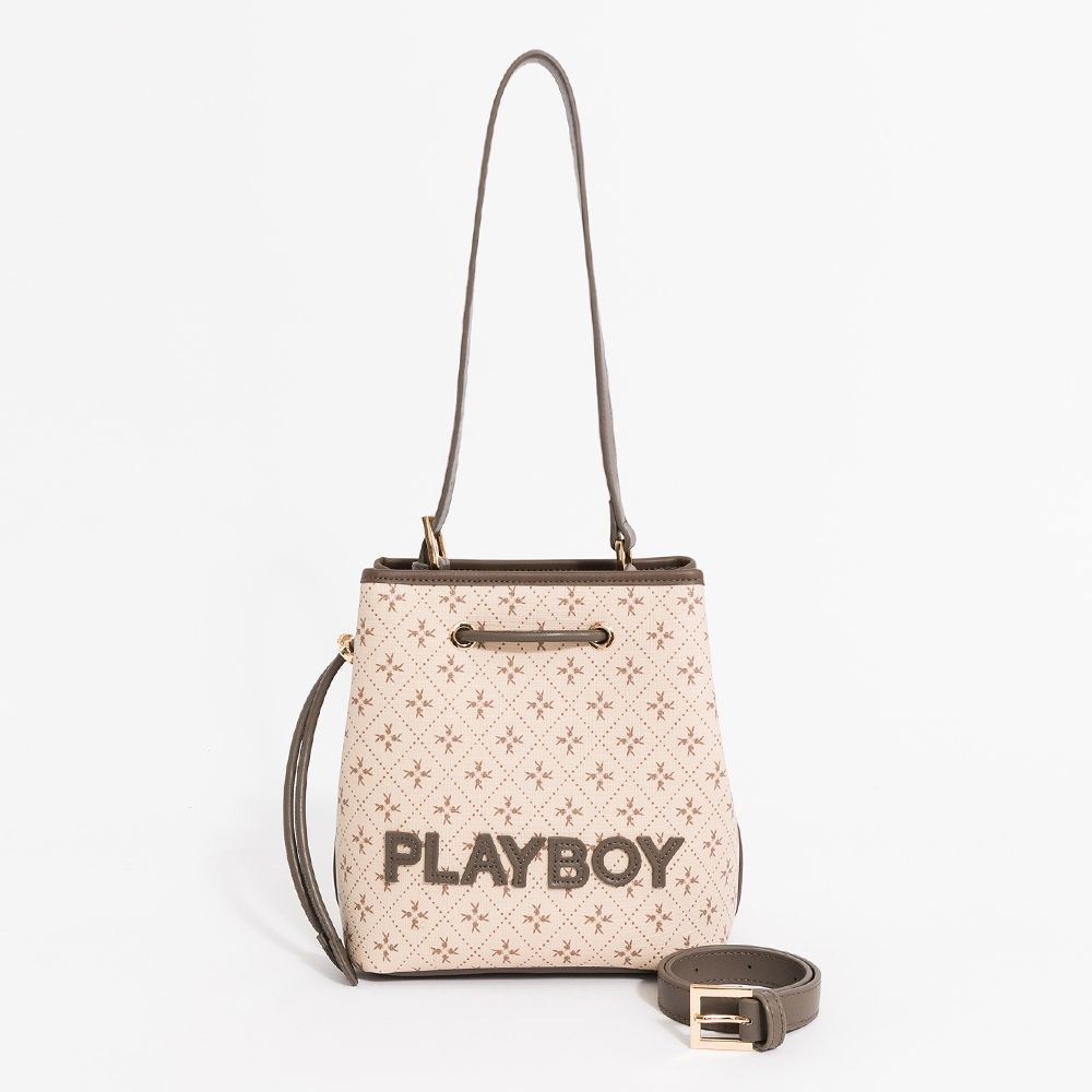 PLAYBOY - 水桶包  ChocoVerse系列 - 咖啡色