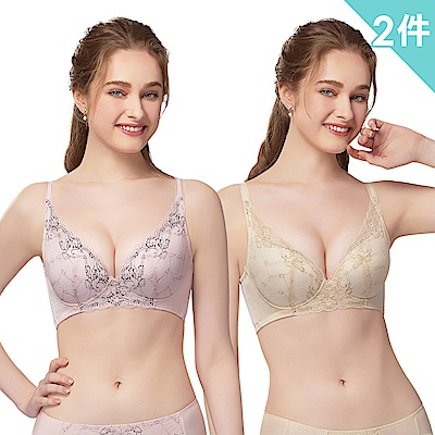 [時時樂限定]思薇爾 愛莉絲系列B-E罩蕾絲集中包覆女內衣2件組(隨機出貨)