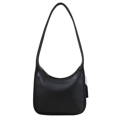 COACH Glovetanned Leather 半月造型肩背包/腋下包(黑)