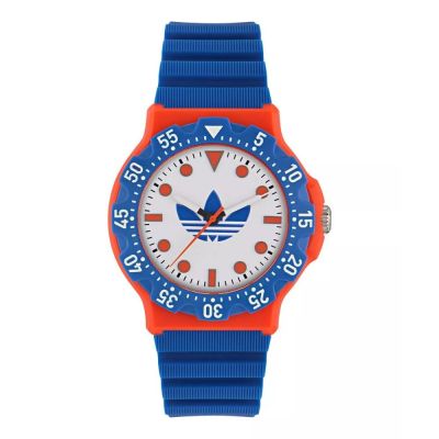 ADIDAS 愛迪達 Discoverer Two 矽膠錶帶_AOSY25513_藍色_40mm