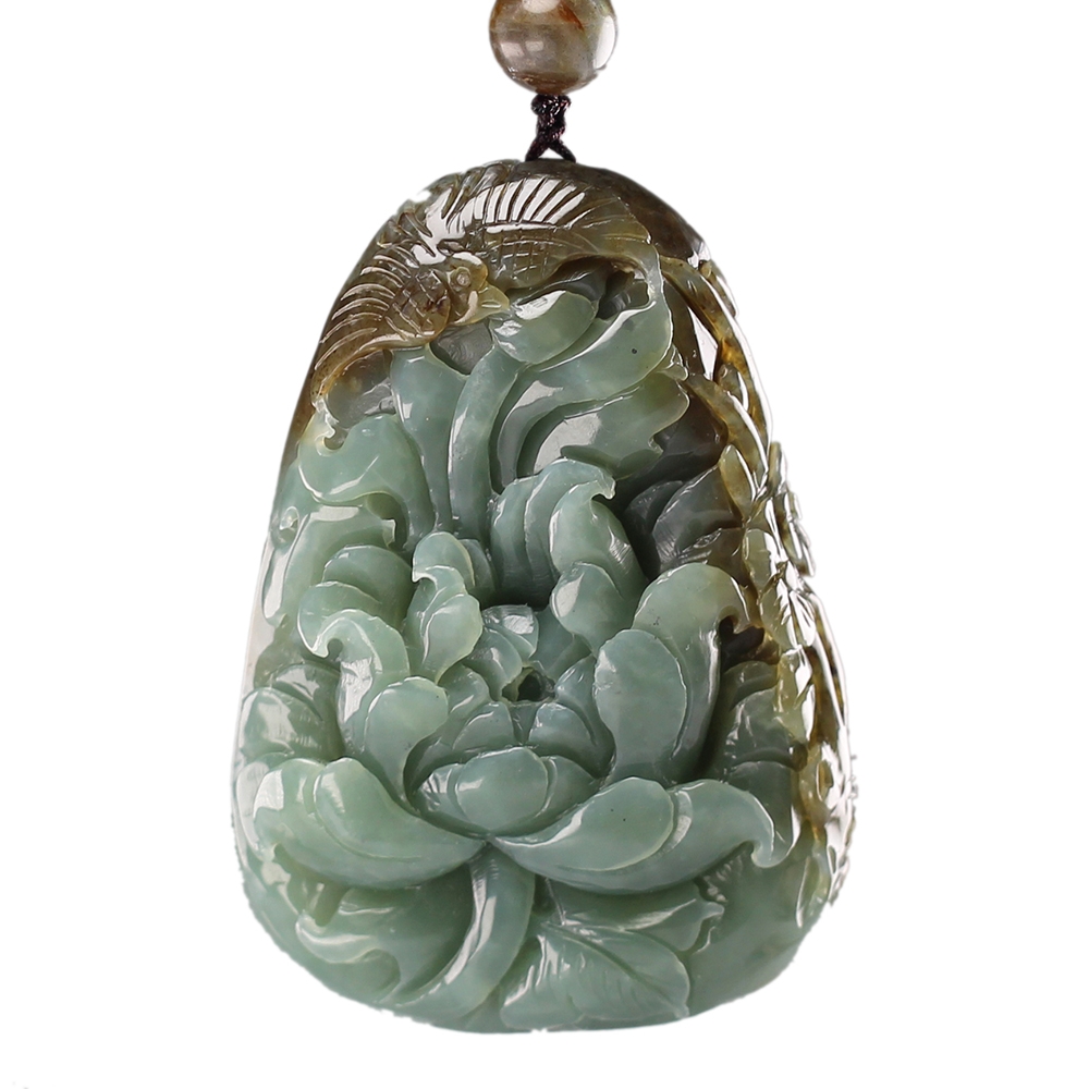 Y13)中国和田白玉精彫山水図玉牌 玉吊墜 鑑定書付き開運玉器珍品お守り本物保証 漢石齋】天然A貨和田青玉富貴牡丹玉佩吊墜(49*70*22mm) | 漢石齋