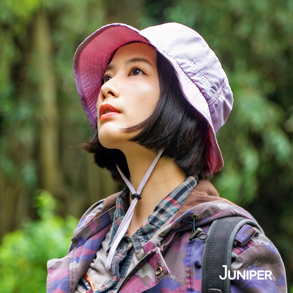 JUNIPER 抗UV防潑水輕便收納防曬遮陽休閒漁夫帽 TJS1001 (櫻花粉)