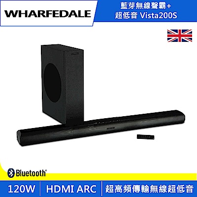 英國Wharfedale 藍芽無線聲霸+超低音 Vista 200S