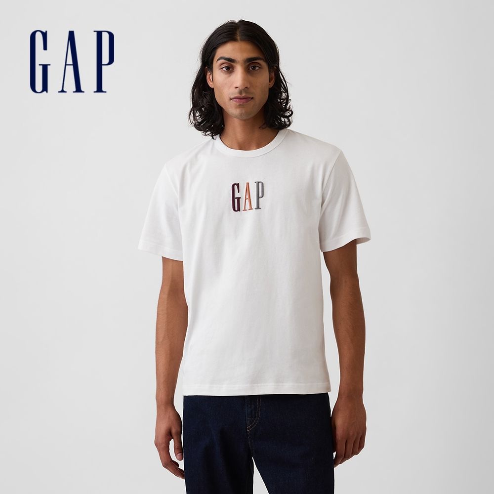 【GAP】成人裝 Gap  Logo/Pioneer圖案T恤 多款規格任選 短袖T恤 (911578 & 907341 & 907342) (Gap LogoT恤-清新白)