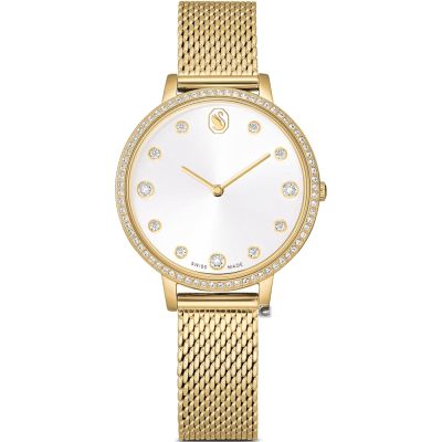 SWAROVSKI 施華洛世奇 Clarica 璀璨水晶腕錶 女錶 金色-35mm  5740823