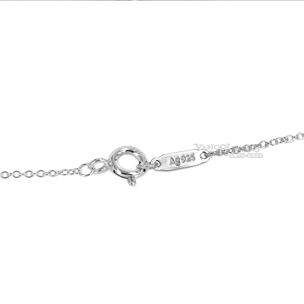 Tiffany&Co. Return to Tiffany 粉藍大雙心925純銀項鍊| 項鍊