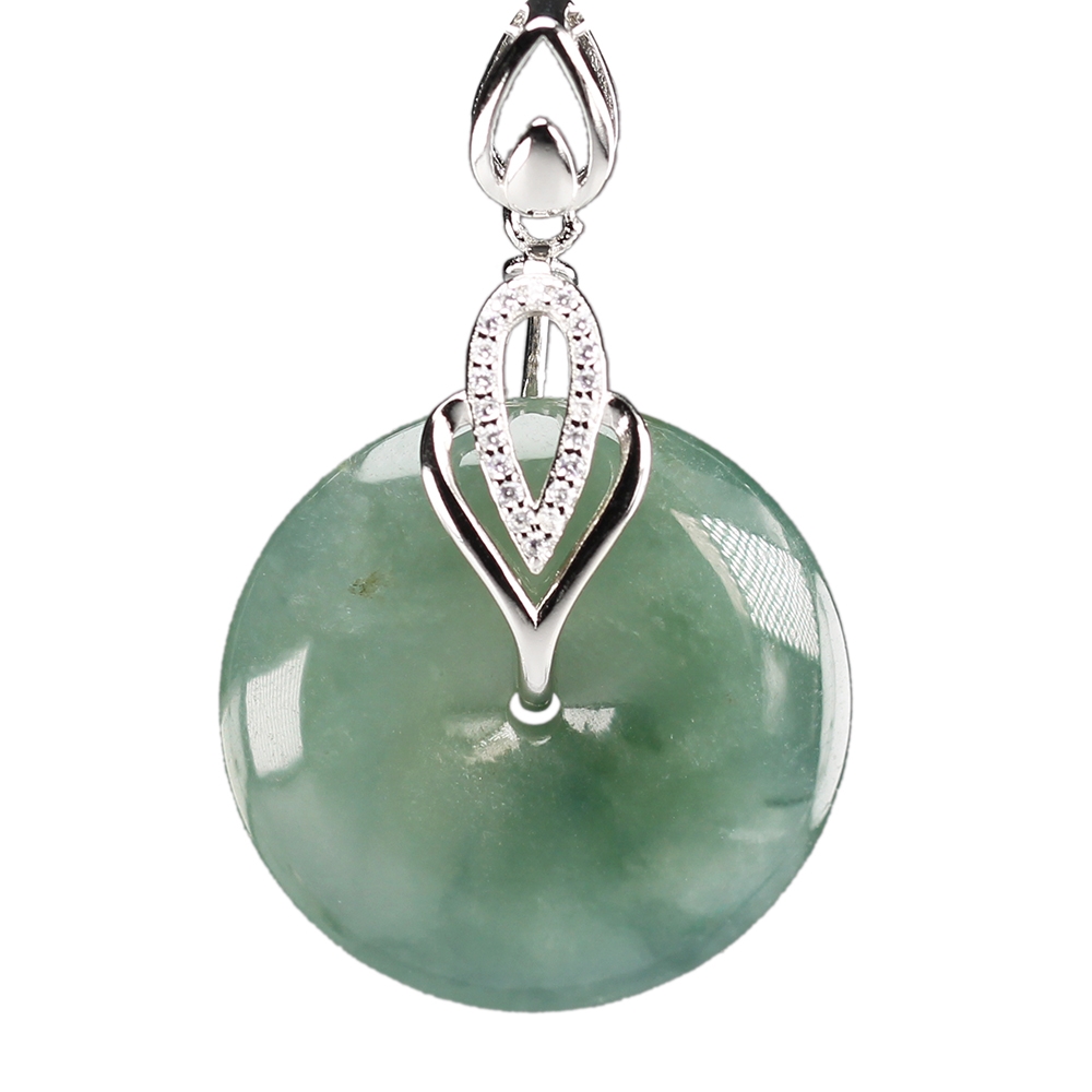 稀少新品） 招財 平安扣紐天然本翡翠 ー翡翠彫刻品 稀少新品） 招財