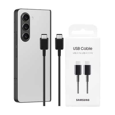 SAMSUNG 原廠 Z Fold7 Flip7適用 3A,1m Type C to Type C線-黑 (DA705)