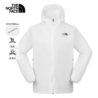 【The North Face 官方旗艦】北面男款白色DWR防潑水連帽外套|8AUQBX6