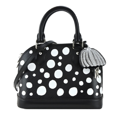 LOUIS VUITTON路易威登 Louis Vuitton LV x YK  Alma Infinity Dots 圓點印花牛皮手提/肩背包(黑色)M21699