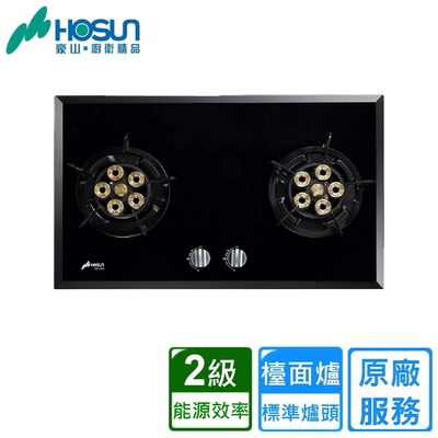 豪山牌 豪山雙口歐化玻璃檯面爐 SB-2207〈原廠安裝〉
