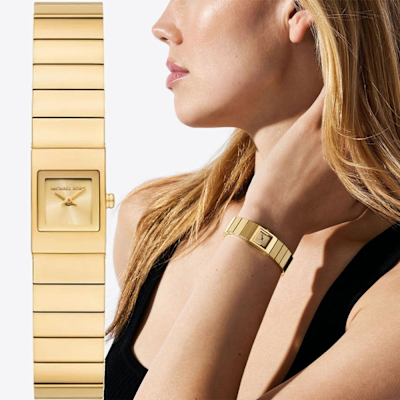 Michael Kors MK Mini Darrington 時尚方形女錶 618限定禮遇 送禮推薦-14.5mm MK4885