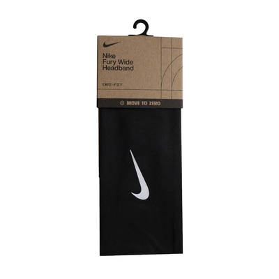 NIKE FURY CLASSIC 寬版頭帶-DRI-FIT 髮帶 瑜珈 N1012953027OS 黑白
