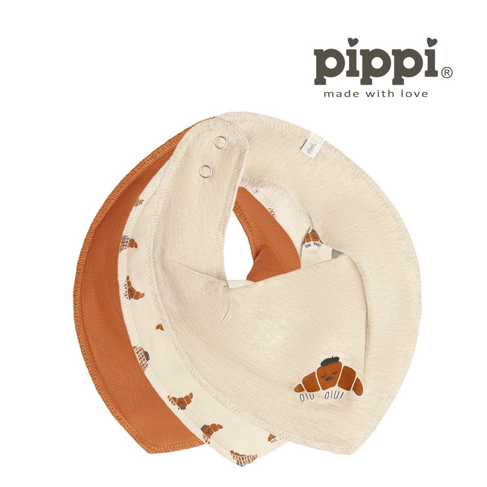 Brands4kids 紳士可頌圍兜兜3件組_Pippi系列