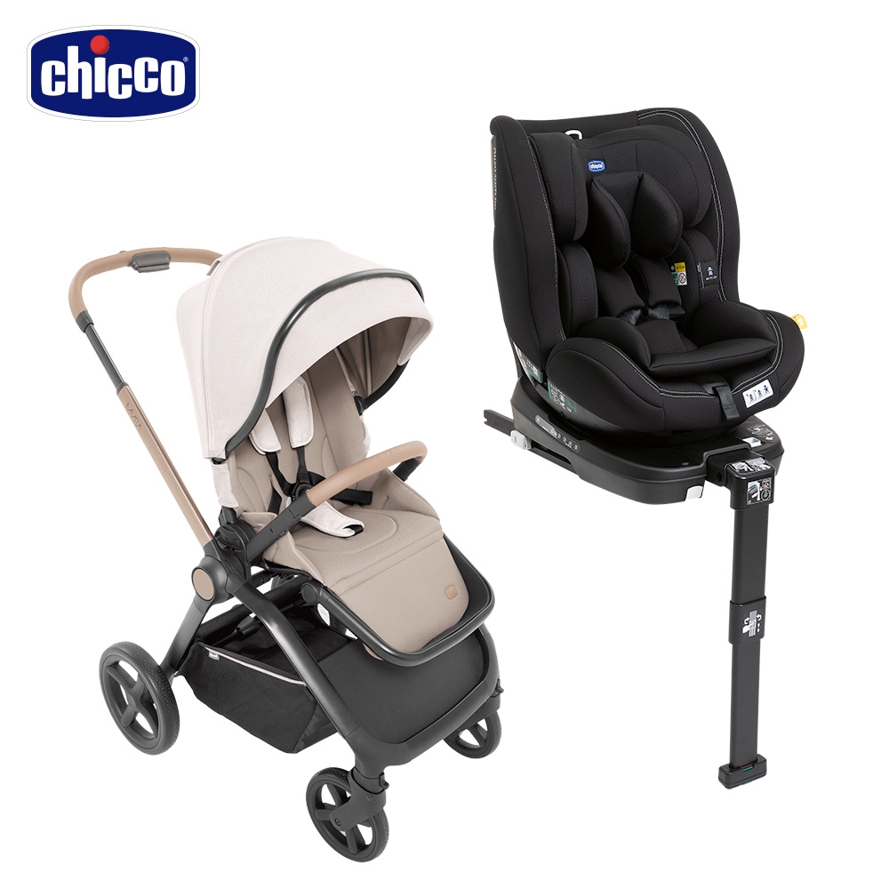 chicco官方直營-Mysa 時尚手推車+Seat3Fit Isofix 安全汽座 (微光琥珀)