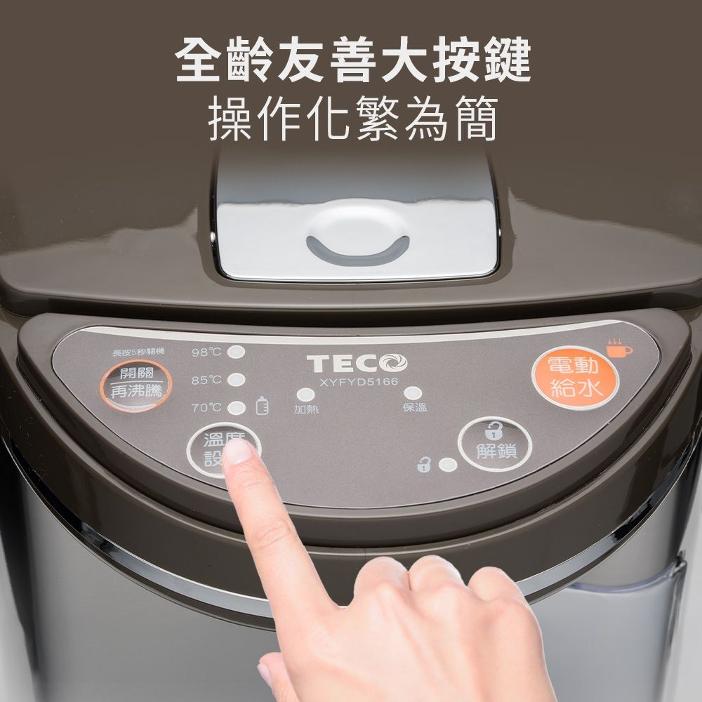 TECO東元5L多段溫控不鏽鋼電熱水瓶XYFYD5166 | 快煮壺| Yahoo購物中心