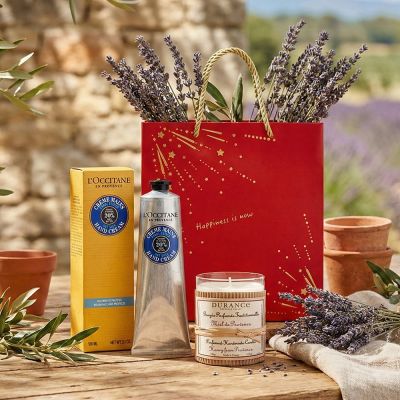 L'OCCITANE歐舒丹 L OCCITANE 歐舒丹 日常療癒護手組-乳油木護手霜150ml[贈精油蠟燭180g(隨機出貨)]