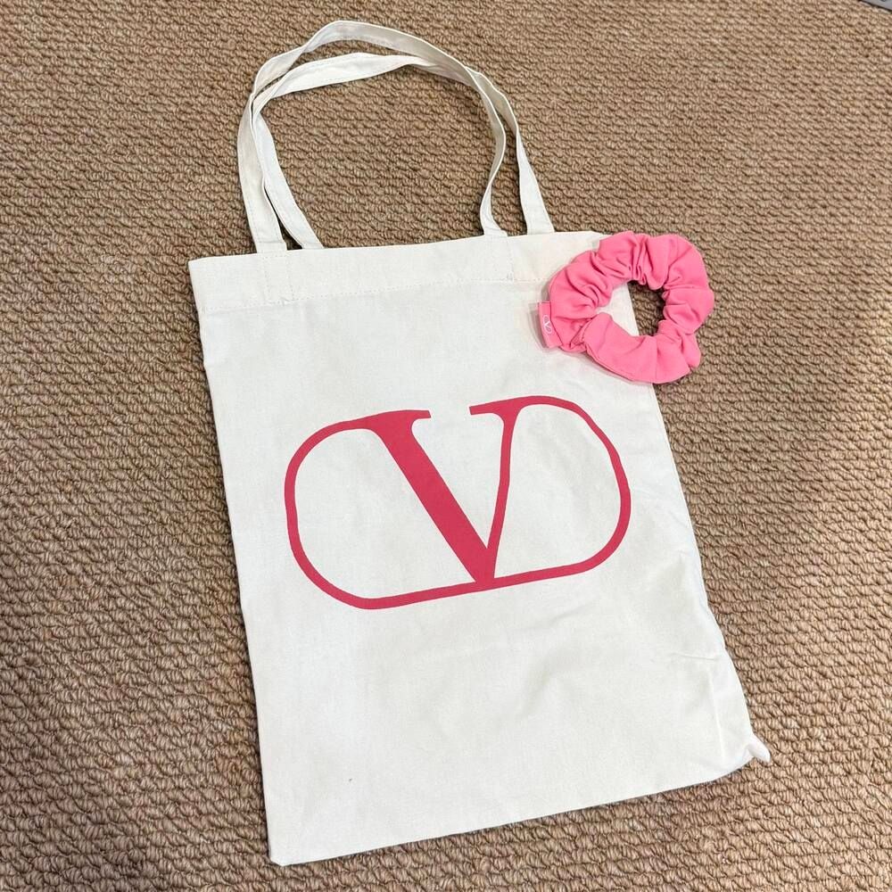 Valentino經典大V帆布袋（贈限定髮圈）