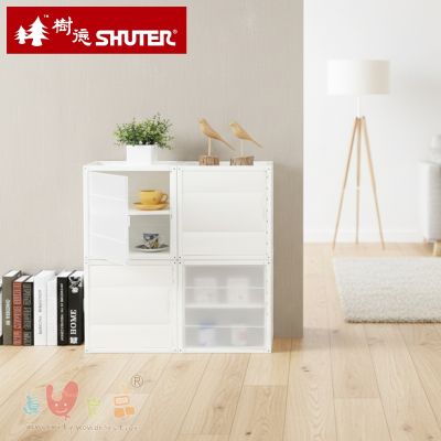 真心良品 樹德shuter KD-2936A悠活巧拼附門置物箱-4入