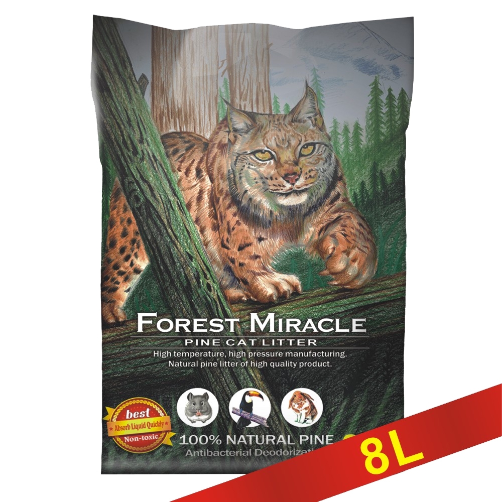 Forest Miracle森林奇跡│天然松木砂 8L 約5KG 貓砂 除臭貓砂 不含甲醛 SGS認證