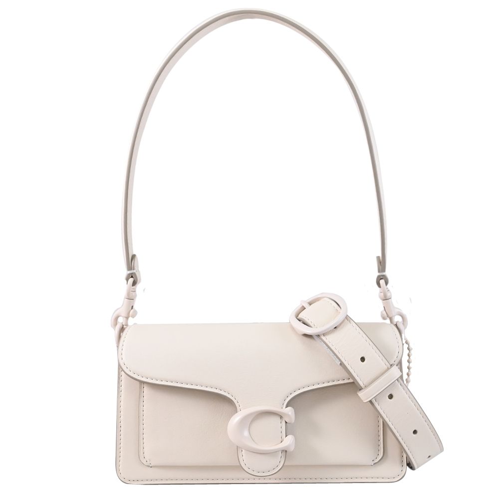 COACH TABBY 20 C LOGO翻蓋式酒神包/兩用包(白)