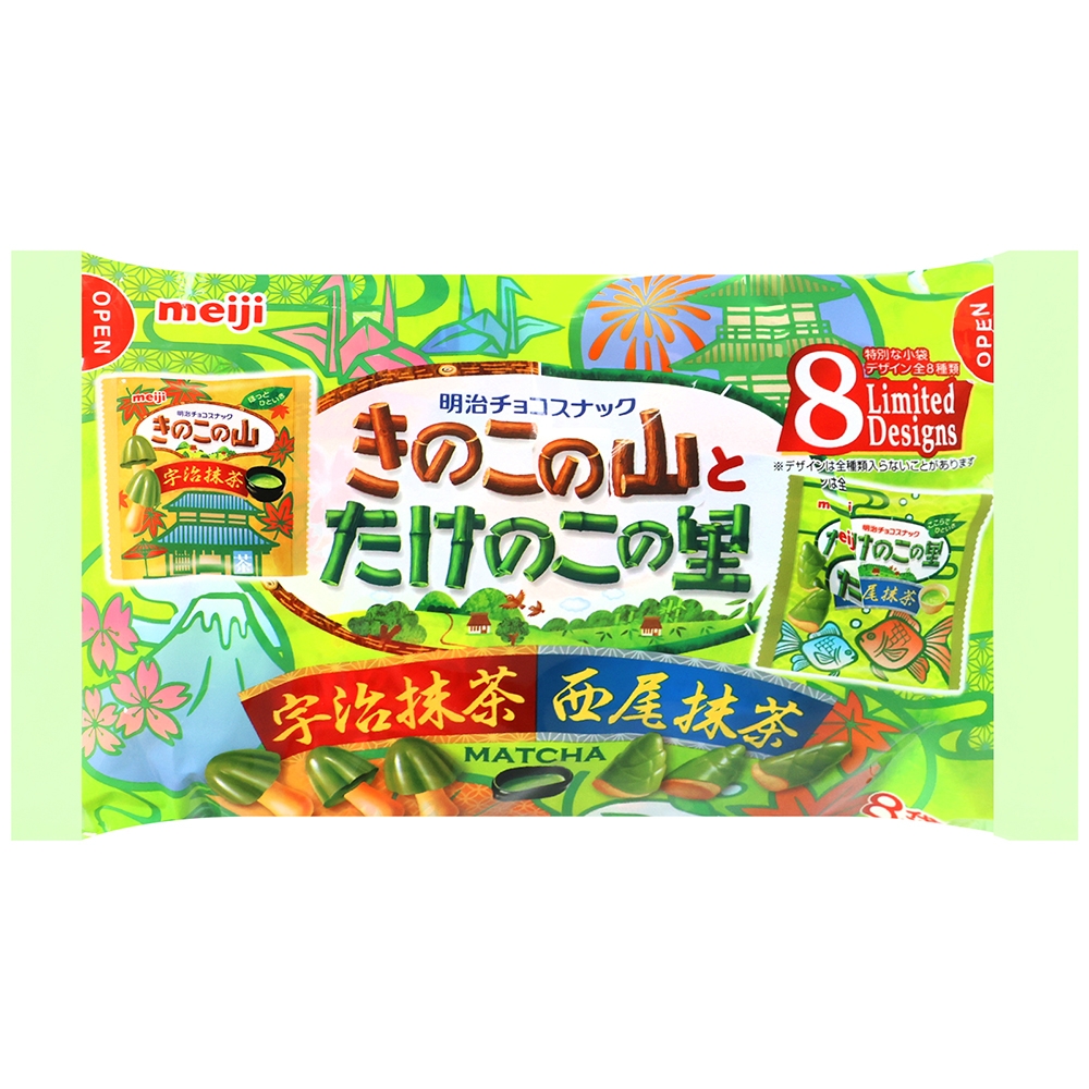 明治製菓香菇竹筍造型餅乾[抹茶風味] 92g | 點心麵/小點心| Yahoo購物中心