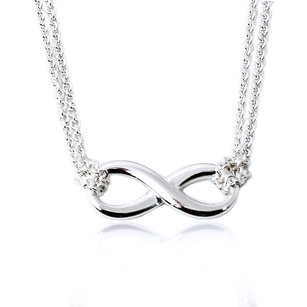Tiffany&Co.蒂芙尼 無限符號雙鍊925純銀項鍊(95成新)