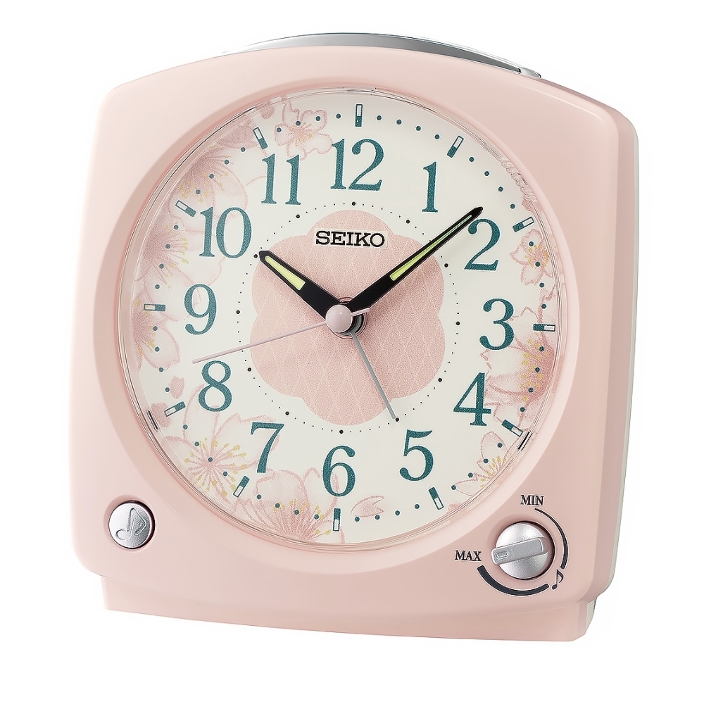 SEIKO 日本精工音樂鬧鐘滑動式秒針靜音鬧鐘(QHP012P)13X12cm | SEIKO