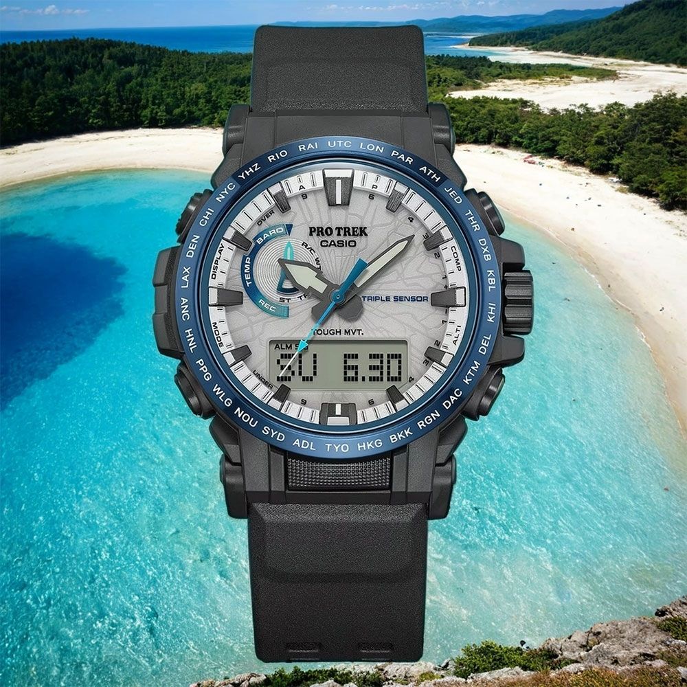 CASIO 卡西歐 PRO TREK 龍之眼 登山系列太陽能戶外多功能手錶 開學換新季 送禮推薦 PRW-61D-2