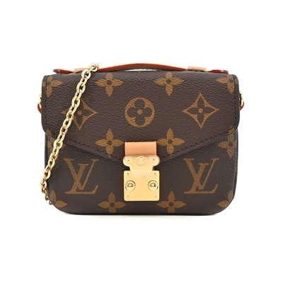 LOUIS VUITTON路易威登 Louis Vuitton Micro Metis 經典Monogram鍊帶郵差包(棕色)M81267