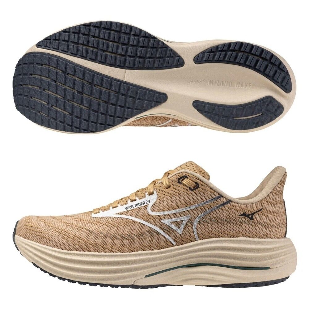 Mizuno 美津濃Wave Rider 29 [J1GC250357] 男慢跑鞋跑鞋路跑卡其| 慢跑