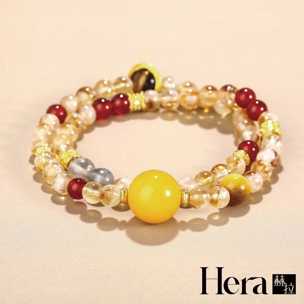 【HERA 赫拉】天然黃塔晶敦煌雙圈手串 H115062601