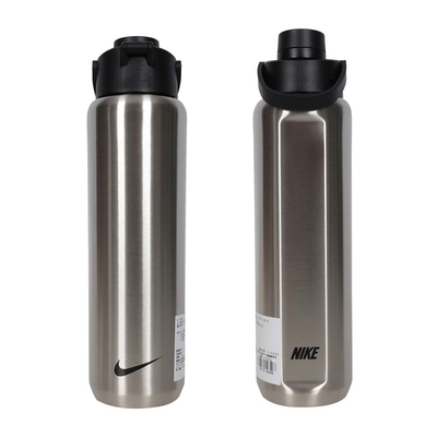 NIKE RECHARGE 大口徑保冷瓶 24OZ-水壺 慢跑 登山 單車 N100331195324 銀黑