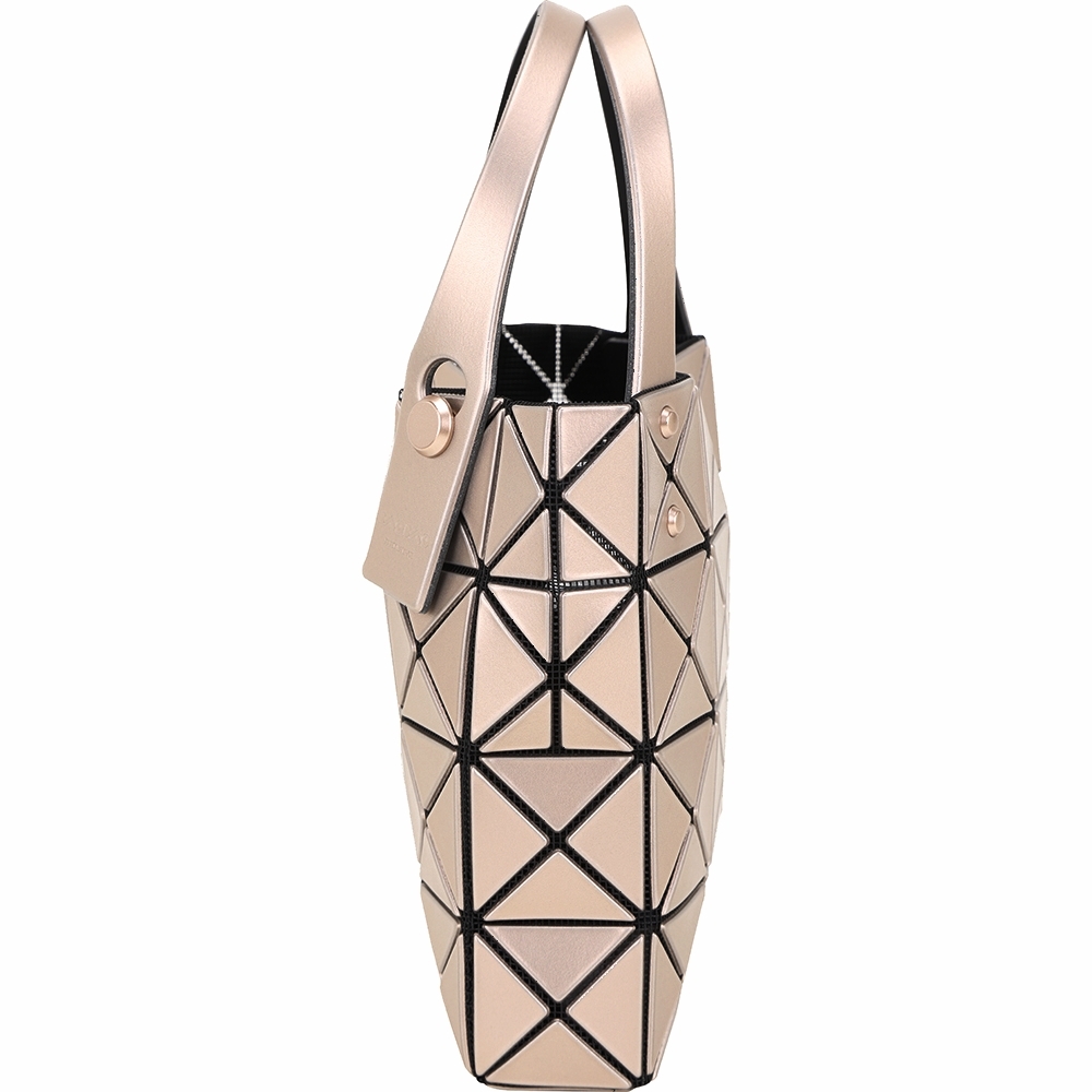 ISSEY MIYAKE 三宅一生BAOBAO LUCENT BOXY 4x4 金屬感皮質幾何手提托特
