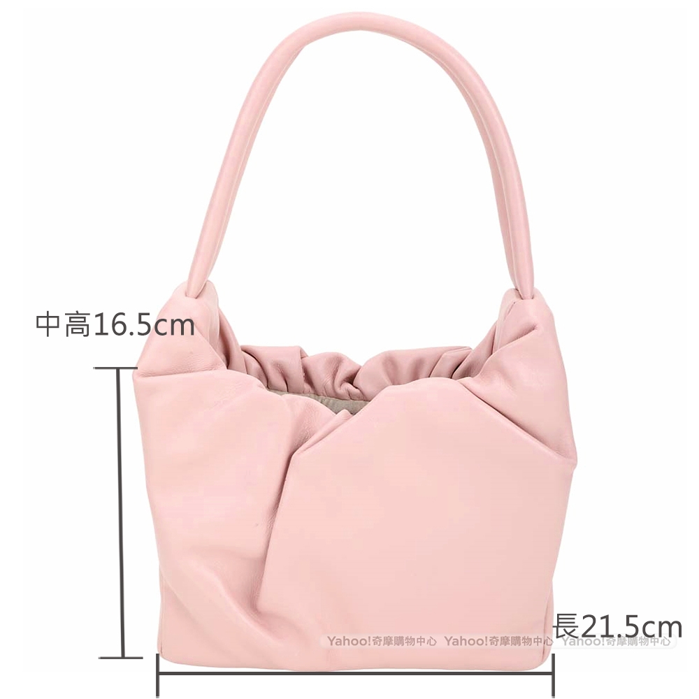 STAUD Felix 質感皺褶羊皮手提/肩背腋下包(粉色) | 美日精品包/配件 staud felix bag pink